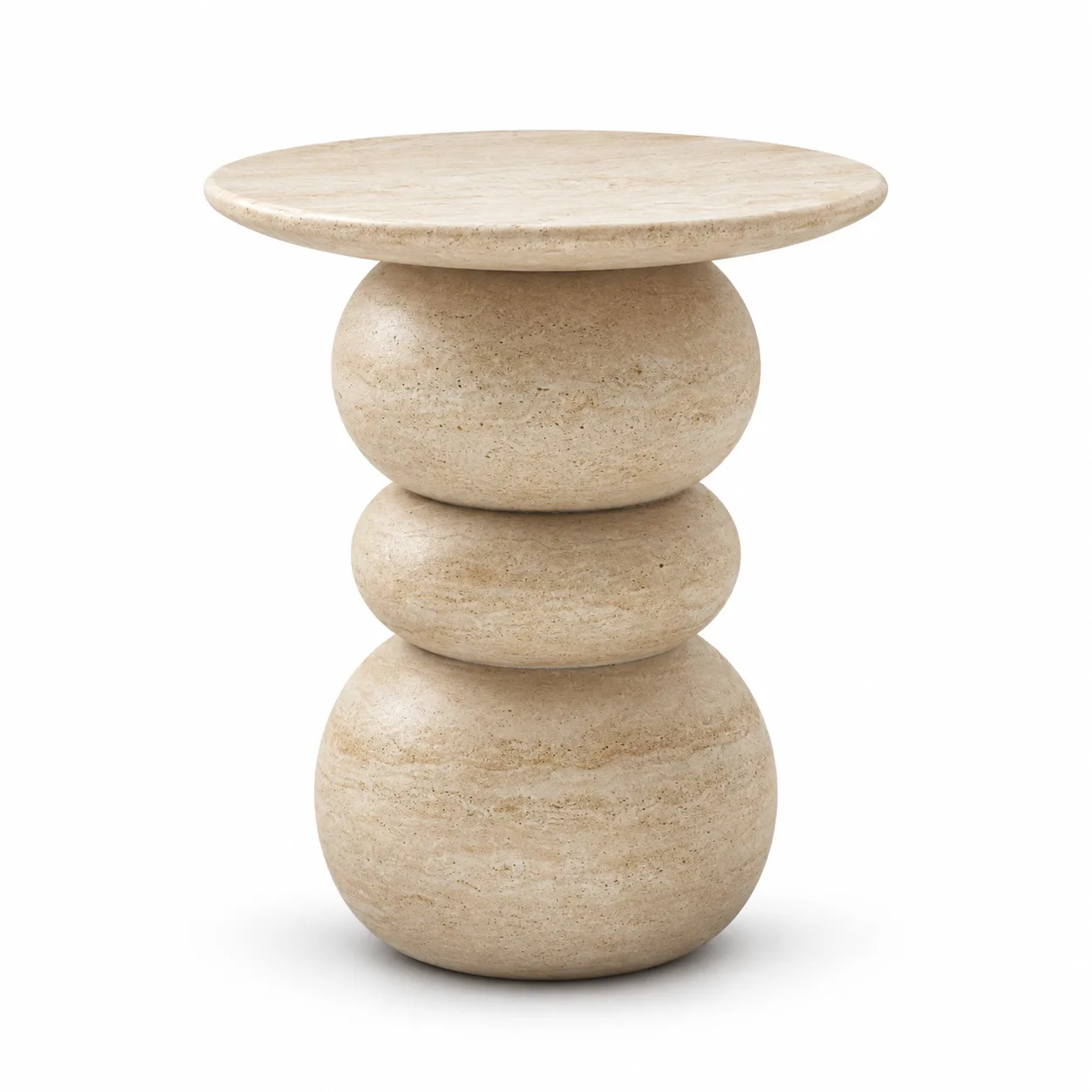 T11 travertine side table